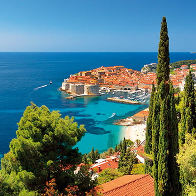 A view over the town of Dubrovnik in Croatia